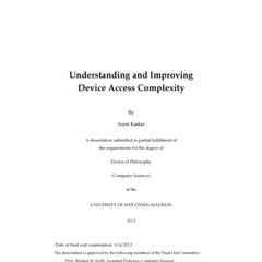 Understanding and Improving Device Access Complexity