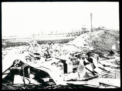 Laflin, Rand Powder Company explosion, wrecked factory building