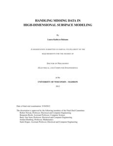 Handling Missing Data in High-Dimensional Subspace Modeling