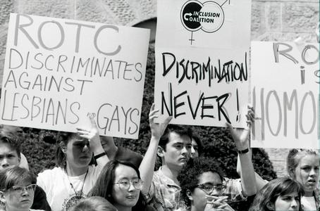 Protest against ROTC discrimination