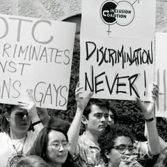 Protest against ROTC discrimination