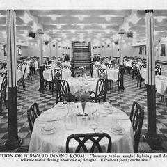 A section of forward dining room