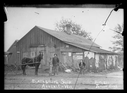 Blacksmith shop. Arkdale- Wis.