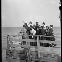 Kemper Hall Class of 1896 on pier waving
