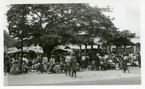 People gathered at Ikeji-Ile market