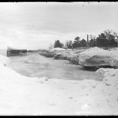 Lake Michigan in winter - ice at Kemper Hall