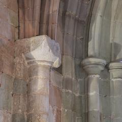 Worcester Cathedral interior south transept capitals