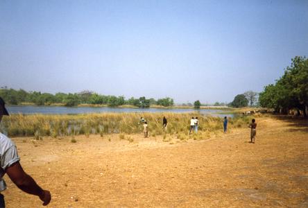 People near crocodile ponds