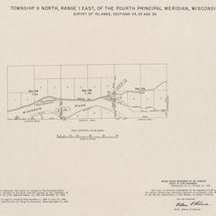 [Public Land Survey System map: Wisconsin Township 09 North, Range 01 East]