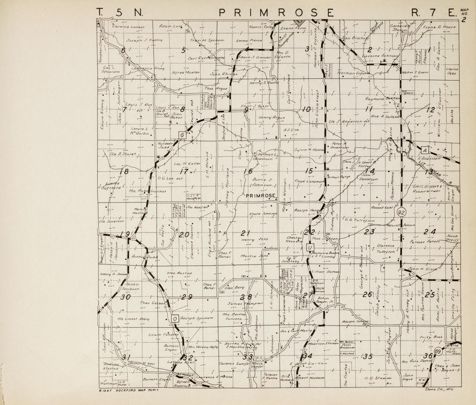 Plat Book Of Dane County Wisconsin Full View UWDC UW Madison   H1380 3bced 