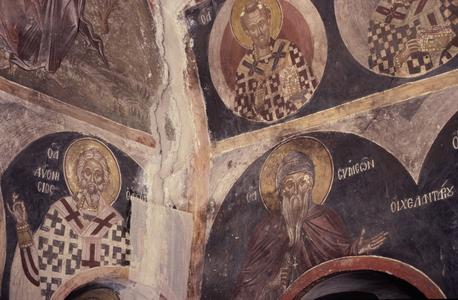 Frescos at St. George's chapel at Agiou Pavlou