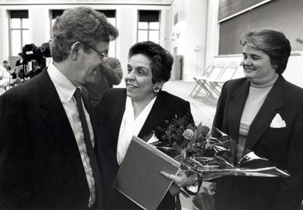 Chancellor Donna E. Shalala with David Ward and Katharine Lyall