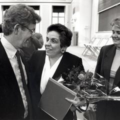 Chancellor Donna E. Shalala with David Ward and Katharine Lyall