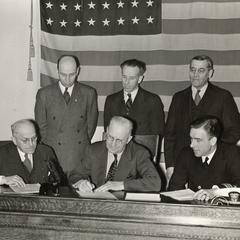 Mayor Georgenson signing proclamation