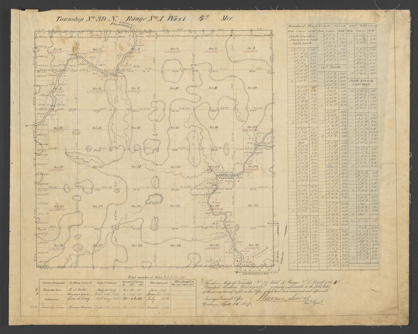[Public Land Survey System map : Wisconsin Township 39 North, Range 01 West] (1 of 2)