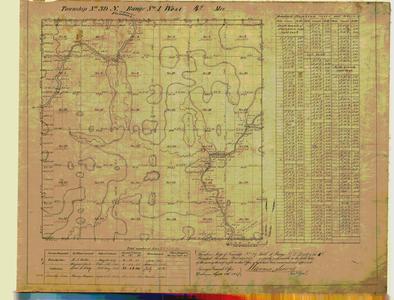 [Public Land Survey System map: Wisconsin Township 39 North, Range 01 West]