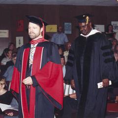 Mark Peterson in regalia at commencement
