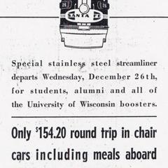Travel advertisement, 1963 Rose Bowl