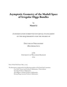 Asymptotic Geometry of the Moduli Space of Irregular Higgs Bundles