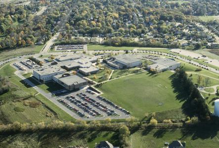 Aerial view of campus, 1998