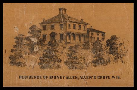 Residence of Sidney Allen, Allen's Grove, Wis.