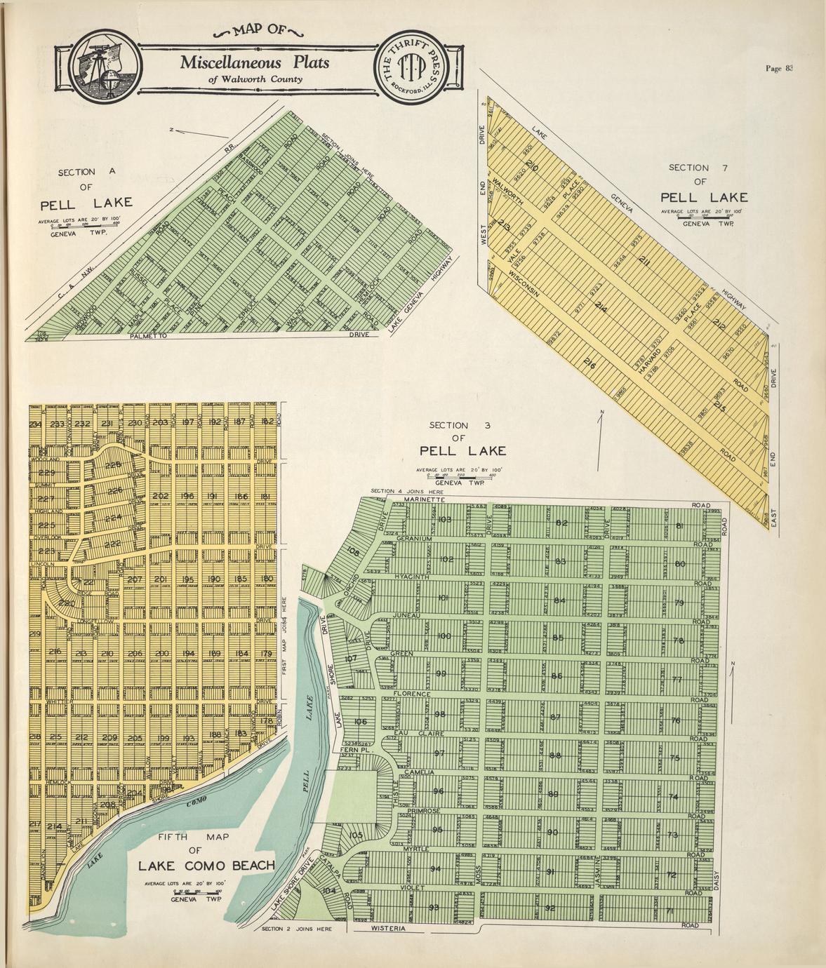 Atlas and plat book of Walworth County Wisconsin 1930 compiled from