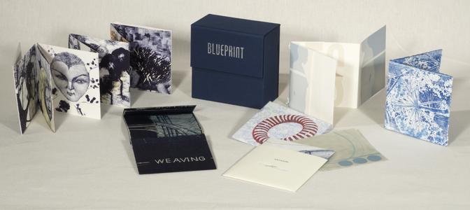 Blueprint : a portfolio exchange of folded prints : duplicates, mapping, informations, plans, schemes, patterns, charts, systems