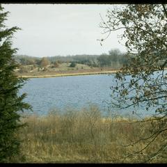 View of lake and hillside at John Muir Memorial Park