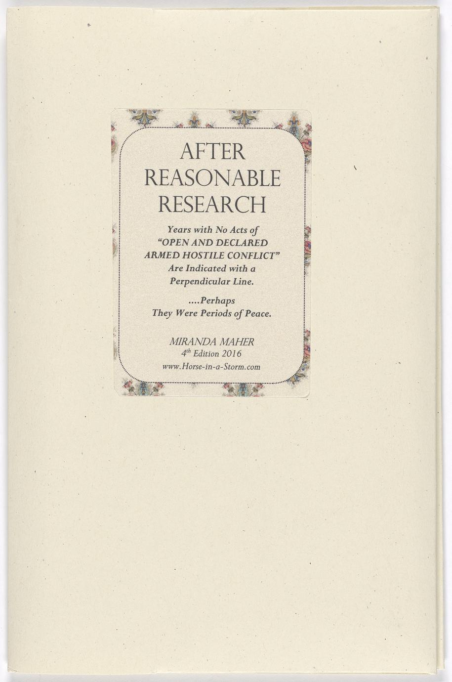 After reasonable research (1 of 5)