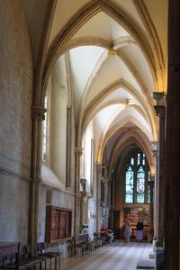 Chichester Cathedral interior choir aisle