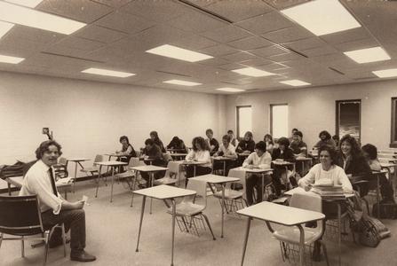 Paul Emmett's class in West Hall, Manitowoc, March 1987