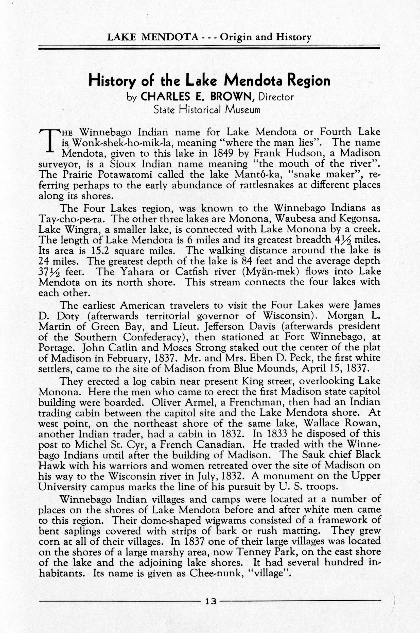 Lake Mendota origin and history Full view UWDC UWMadison Libraries