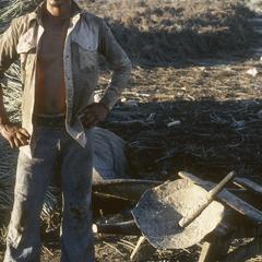 Man mining for gypsum, Chihuahuan Desert
