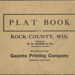 Plat book of Rock County, Wis.