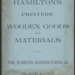 Hamilton's printers' wooden goods and materials