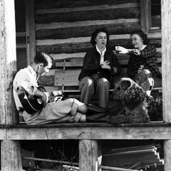 Starker Leopold, Betty Leopold, and Kay McCormick at Caney Mountain Cabin, Missouri