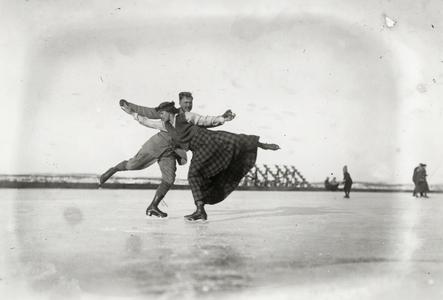 Kate Whitney and Forest Anderson on the ice