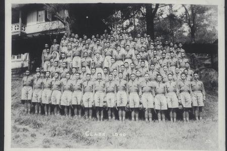 Class of 1940 in drill uniform, Philippine Military Academy, Baguio