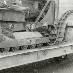 "The damaged bulldozer"
