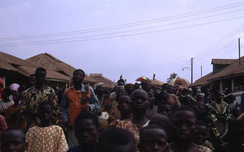 View of crowd in Iwude