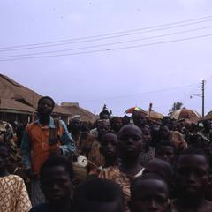 View of crowd in Iwude