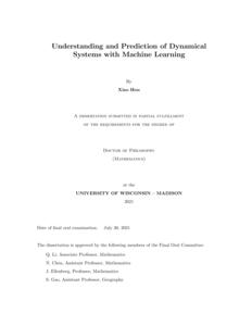 Understanding and Prediction of Dynamical Systems with Machine Learning