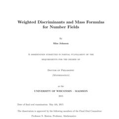 Weighted Discriminants and Mass Formulas for Number Fields