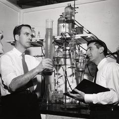 Professors Bolich and Lea, hydraulics lab