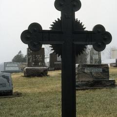 Cross in Catholic graveyard