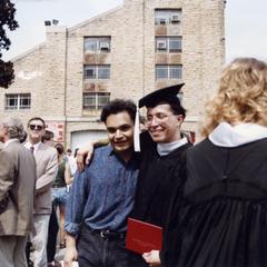 Two students at graduation about 1992