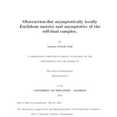 Obstruction-flat asymptotically locally Euclidean metrics and asymptotics of the self-dual complex
