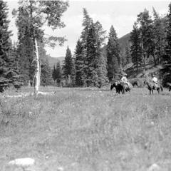Horseback riders on prairie