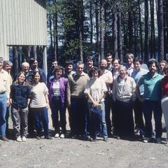 Group photo of researchers in Little Rock Lake Acidification Experiment