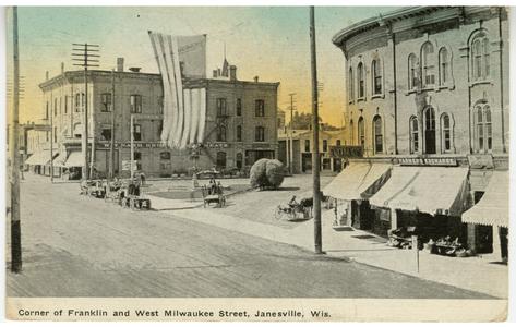 Corn Exchange at the corner of Franklin and West Milwaukee Streets